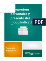 Pronombres Personales y Presente Del Modo Indicativo