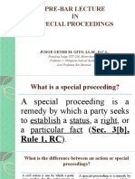 Lecture On Special Proceedings - Lexrex