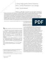 J Adh Dent 2020 Effective Protocol For Daily High-Quality Direct Posterior Composite Restorations. Cavity Preparation and Design