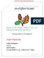 Determination of Caffeine in Tea Samples Ankit Bahuguna (XII-A)