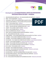 PROBEM Lista de Faculdades 2022