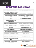 Tips para Las Velas