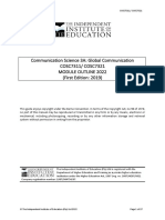 Communication Science 3A: Global Communication COSC7311/ COSC7321 Module Outline 2022 (First Edition: 2019)