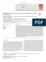 Tribo-Fatigue Behaviors of Steel Wire Rope Under Bending Fatigue With The Variable Tension