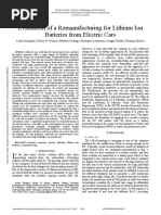 Evaluation of A Remanufacturing For Lithium Ion Batteries From Electric Cars