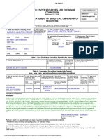 Form 3: United States Securities and Exchange Commission Initial Statement of Beneficial Ownership of Securities