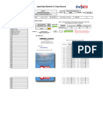 Input Data Sheet For E-Class Record: Region Division School Name School Id School Year Address