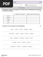 Evaluation Bilan Vocabulaire Ce2