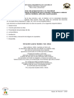 Oraciones Primera Semana de Trabajo Colegiado