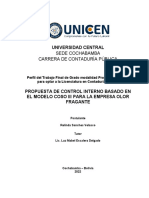 Propuesta de Control Interno Basado en El Modelo Coso III para La Empresa Olor Fragante