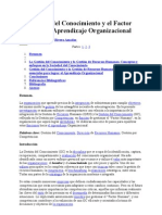 La Gestión Del Conocimiento y El Factor Humano