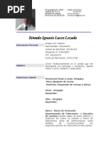 Curriculum Rómulo Ignacio Luces Lozada CV