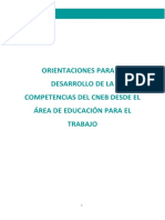 Orientaciones para El Desarrollo de Las Competencias Del CNEB Area EPT