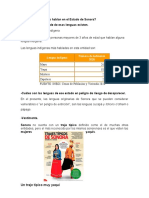 Que Lengua Indigenas Hablan en El Estado de Sonora