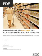 Sgs Understanding The FSSC 22000 Food Safety System Certification Standard 2009 (PDF Library)