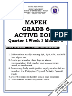 Mapeh Grade 6 Active Body: Quarter 1 Week 3 Module 1