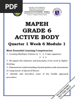 Mapeh Grade 6 Active Body: Quarter 1 Week 6 Module 1