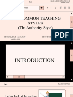 5 Common Teaching Styles (Authority Styles) - Macasaet Flordelina