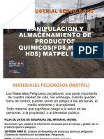 Manipulacion y Almacenamiento de Productos Quimicos (FDH, Msds y HDS) Matpel I Yii