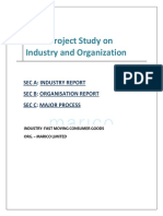 WFH: Project Study On Industry and Organization: Sec A: Industry Report Sec B: Organisation Report Sec C: Major Process