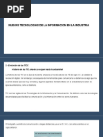 Tecnologías de La Información en Los Procesos Industriales