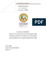 PLC Lab Record