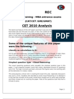 CET 2010 Analysis