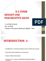 Conduite A Tenir Devant Une Pancreatite Aigue - 2011