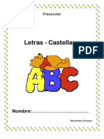 Hojas de Trabajo Letras Castellano Preescolar