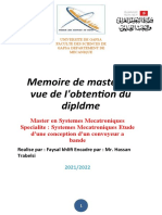 Memoire de Master en Vue de I'obtention Du Dipldme