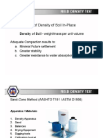 Determination of Density of Soil In-Place