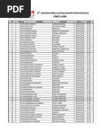 2do Listado Evaluacin Psicotecnica Aspirantes UNES