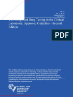 Toxicology and Drug Testing in The Clinical Laboratory Approved Guideline-Second Edition