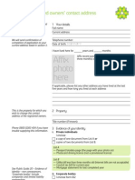 Land Registry Updating Contact Form