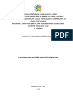 O Nacionalismo Nas Três Gerações