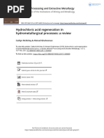 Hydrochloric Acid Regeneration in Hydrometallurgical Processes A Review