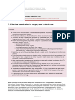 7: Effective Transfusion in Surgery and Critical Care