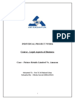 Course - Legal Aspects of Business: Individual Project Work