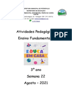 Caderno Atividades 3 Ano Semana 22 PDF