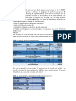 La Inversión de Capital Total para Una Planta Química Convencional Es de $1.500.000