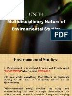 Unit-I: Multidisciplinary Nature of Environmental Studies