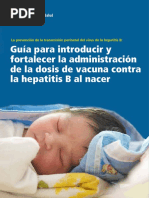 Guía para Introducir y Fortalecer La Administración de La Dosis de Vacuna Contra La Hepatitis B Al Nacer