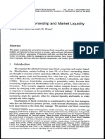 Blockholder Ownership and Market Liquidity: Frank Heflin and Kenneth W. Shaw