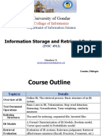 University of Gondar: Information Storage and Retrieval System