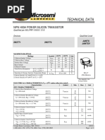 Technical Data: NPN High Power Silicon Transistor