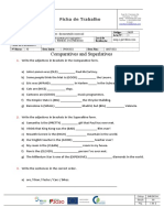 Ficha de Trabalho Comparative and Superlative