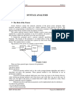 Syntax Analysis: Chapter - 4