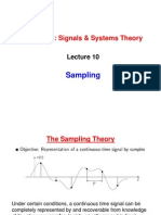 COMM 401: Signals & Systems Theory: Sampling