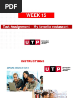 Week 15: Task: Assignment - My Favorite Restaurant