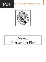 Dyslexia Intervention Plan